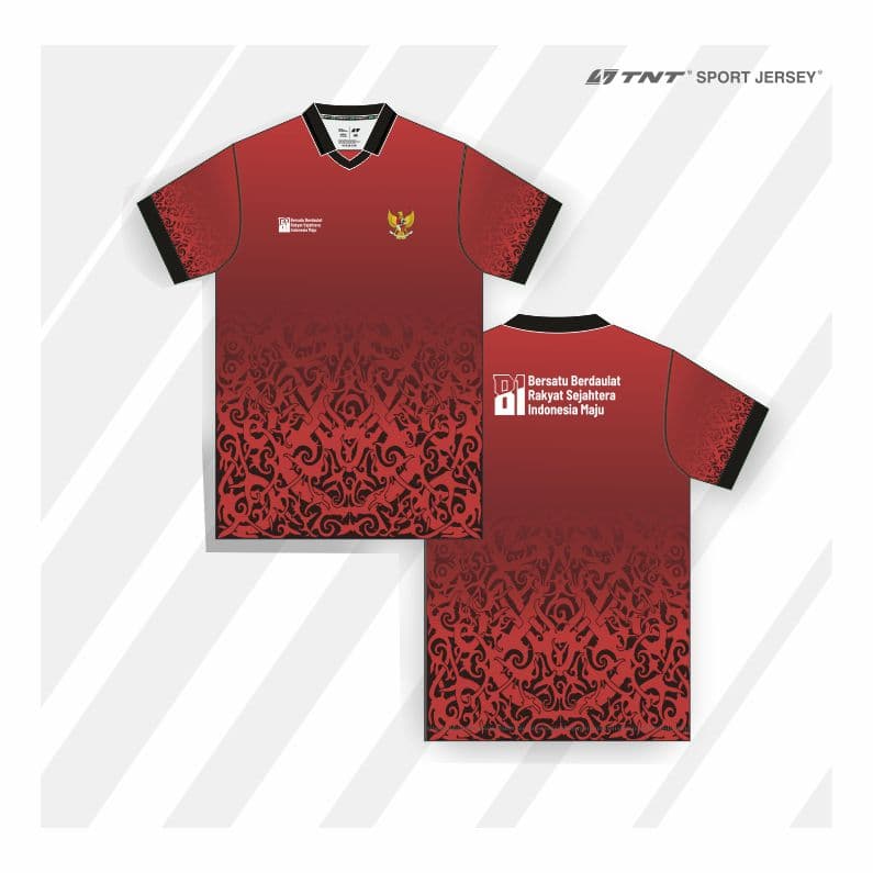 Desain jersey custom merah marun