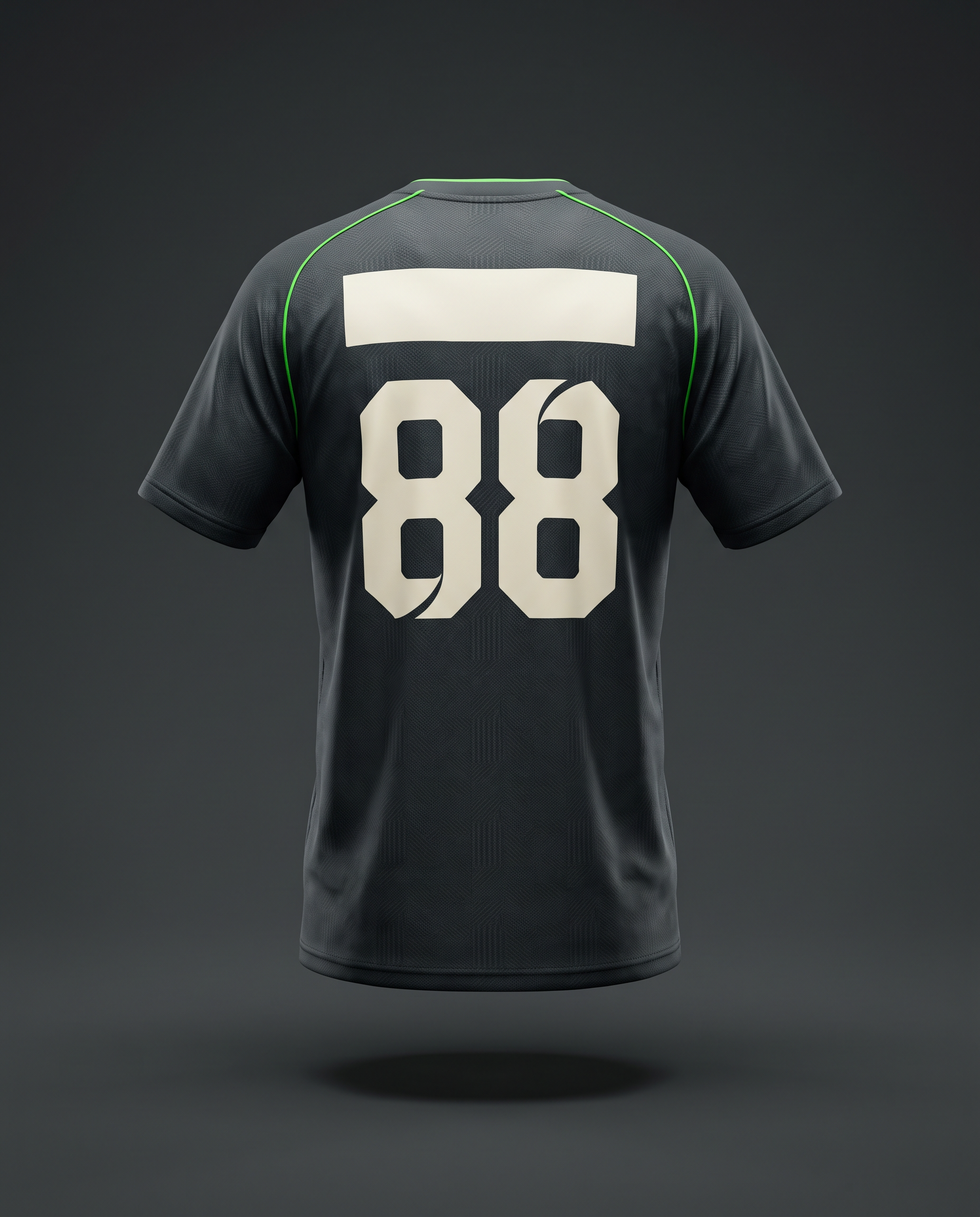 Bagian belakang jersey Fantasy Club dengan nameset dan nomor